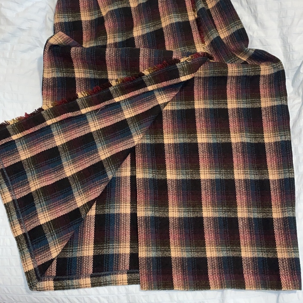 Cambridge Dry Goods Flannel Plaid Wool Blend Maxi Skirt Size 14 - Picture 10 of 10